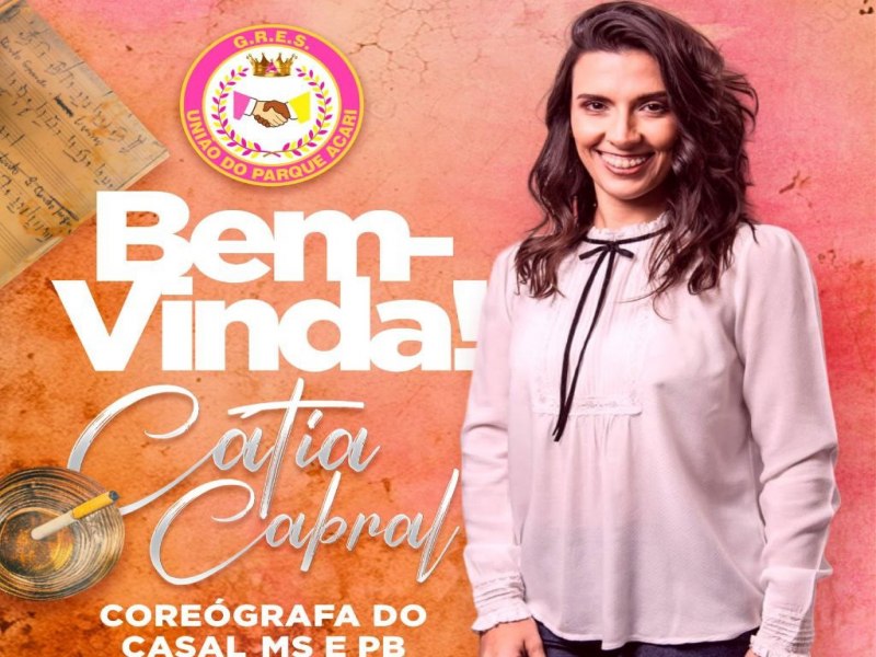 Unio do Parque Acari anuncia Ctia Cabral como coregrafa do casal de mestre-sala e porta-bandeira para o Carnaval 2025