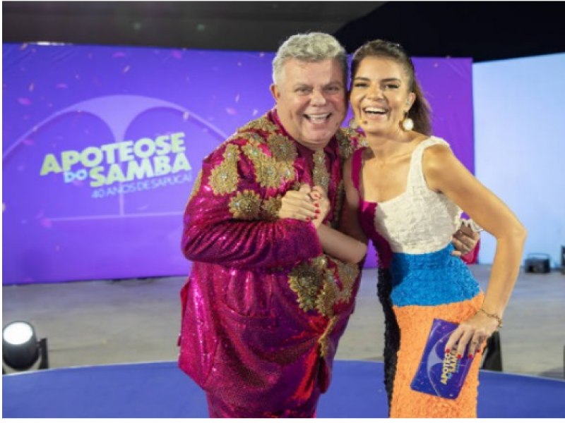 Pedido dos sambistas atendido! Mariana Gross na transmisso da TV Globo no Carnaval 2025