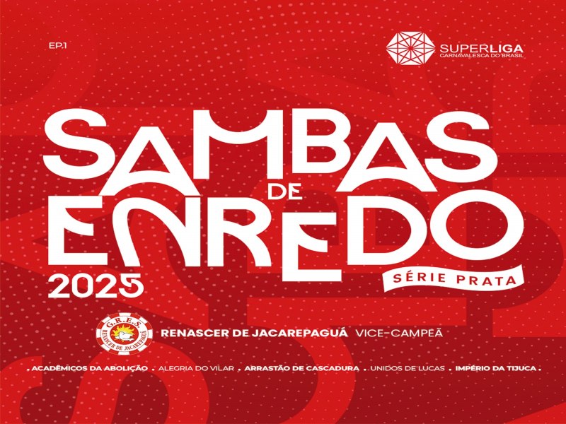 Superliga lana EPs da Srie Prata e Bronze com os sambas para o carnaval de 2025.