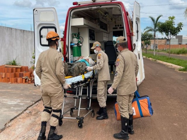 IVINHEMA: Pintor tem suspeita de fratura ao cair de andaime no Jardim Aeroporto