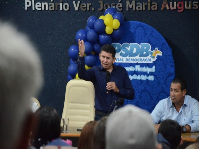 PSDB realiza conveno municipal e enaltece nome de Guga para 2024