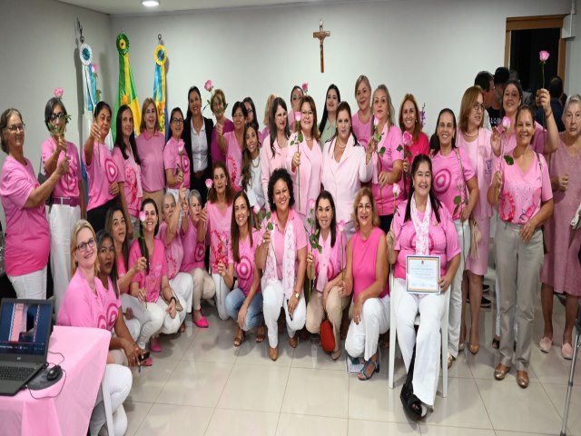 REDE FEMININA DE COMBATE AO CNCER DE IVINHEMA  HOMENAGEADA NA CMARA MUNICIPAL