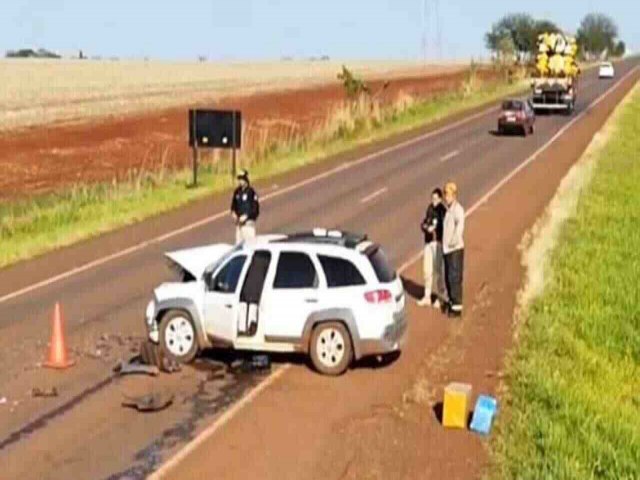 Motorista de Fiat Weekend que morreu ao bater contra trator na BR-463 em Dourados  identificado