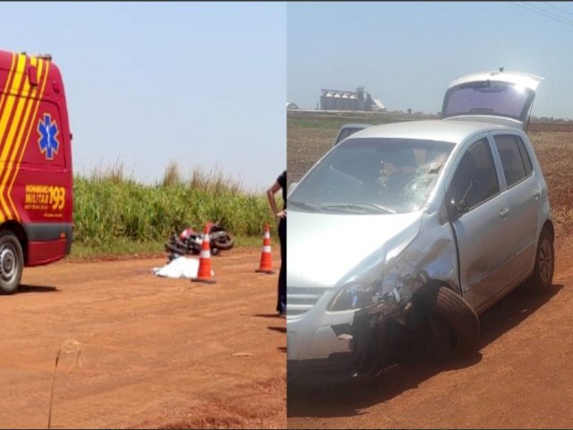 Motociclista tenta ultrapassagem, bate em carro e morre