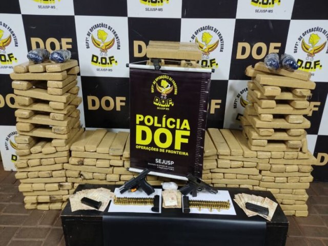 Policial penal  preso com cocana, maconha e pistolas em Dourados