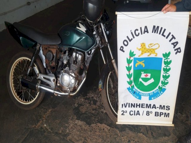 IVINHEMA: Polcia Militar localiza motocicleta que possivelmente foi utilizada em homicdio ocorrido em Anglica