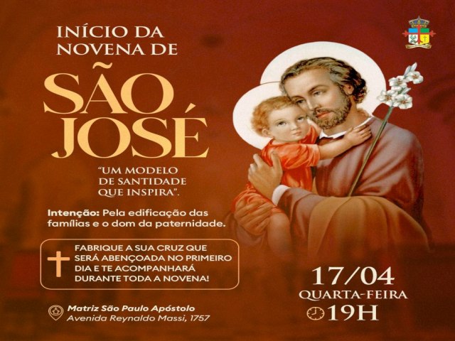  IVINHEMA: Novena de So Jos ter incio hoje quarta-feira (17)