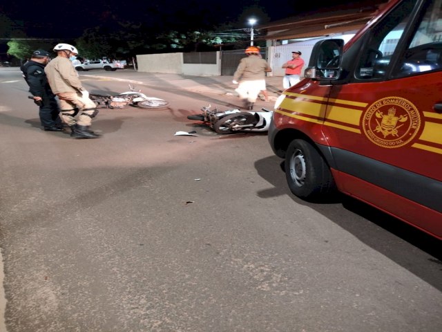 IVINHEMA: Coliso entre motocicletas deixa ferido na Av. Reynaldo Massi