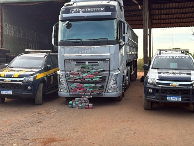 Motorista � preso levando coca�na em estepes de carreta