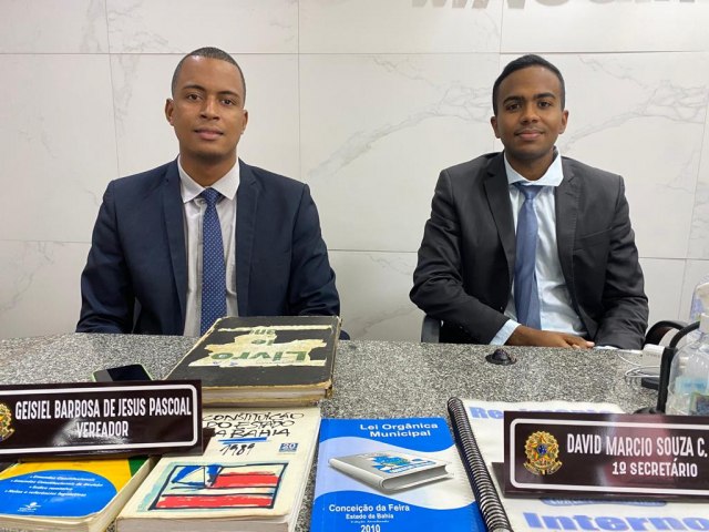 Dois jovens vereadores da base do prefeito Joo de Furo se destacam na bancada do PSD, em Conceio da Feira - Ba