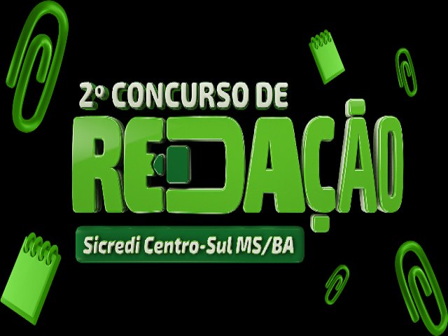 A Sicredi Centro-Sul MS/BA est promovendo o 2 Concurso de Redao voltado para alunos do ensino fundamental e mdio e professores responsveis.