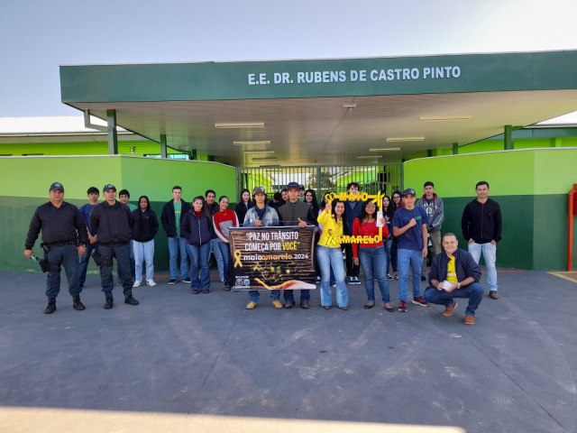 Escola Estadual Dr Rubens de Castro Pinto foi o palco de encerramento da campanha Maio Amarelo