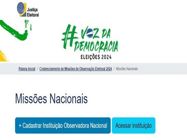Abertas as inscries para as Misses de Observao Eleitoral Nacional 2024