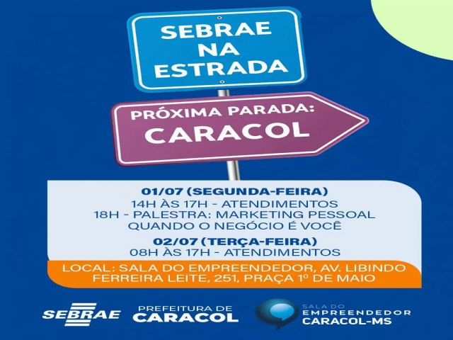 Sebrae na Estrada chega a Caracol com atendimento empresarial