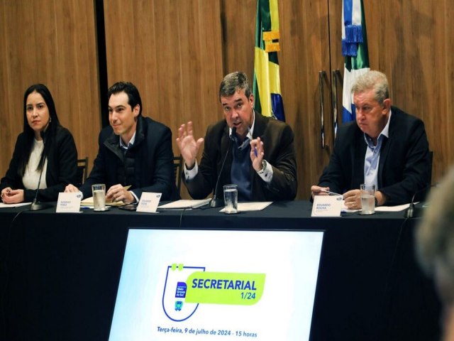 Eduardo Riedel rene secretrios, alinha aes e cobra metas para 2024