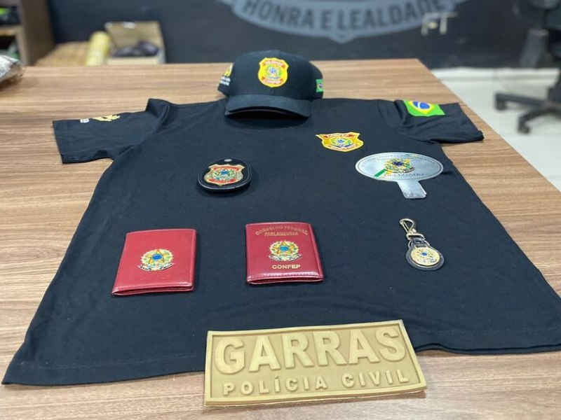 Falso delegado  preso pelo Garras com distintivos falso em Campo Grande