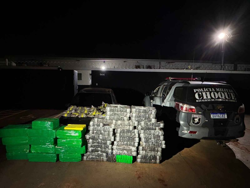 Carro com mais de meia tonelada de maconha  apreendido em casa abandonada no Parque do Lageado