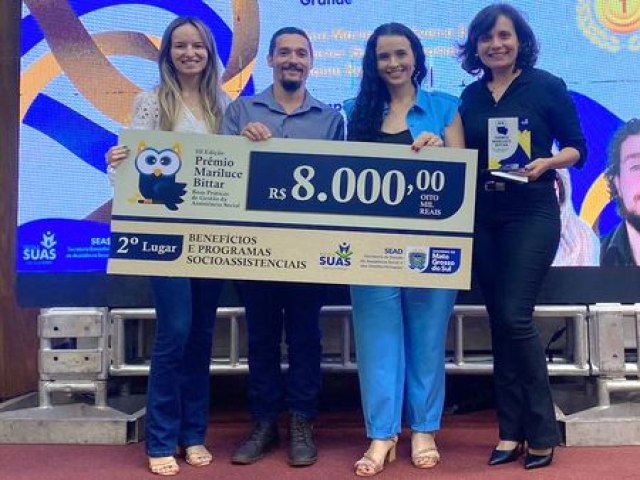 Batayporã alcança 2º lugar no prêmio Mariluce Bittar de Assistência Social