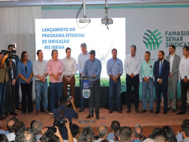 Com sustentabilidade, Governo de MS lana programa para aumentar rea irrigada e produo