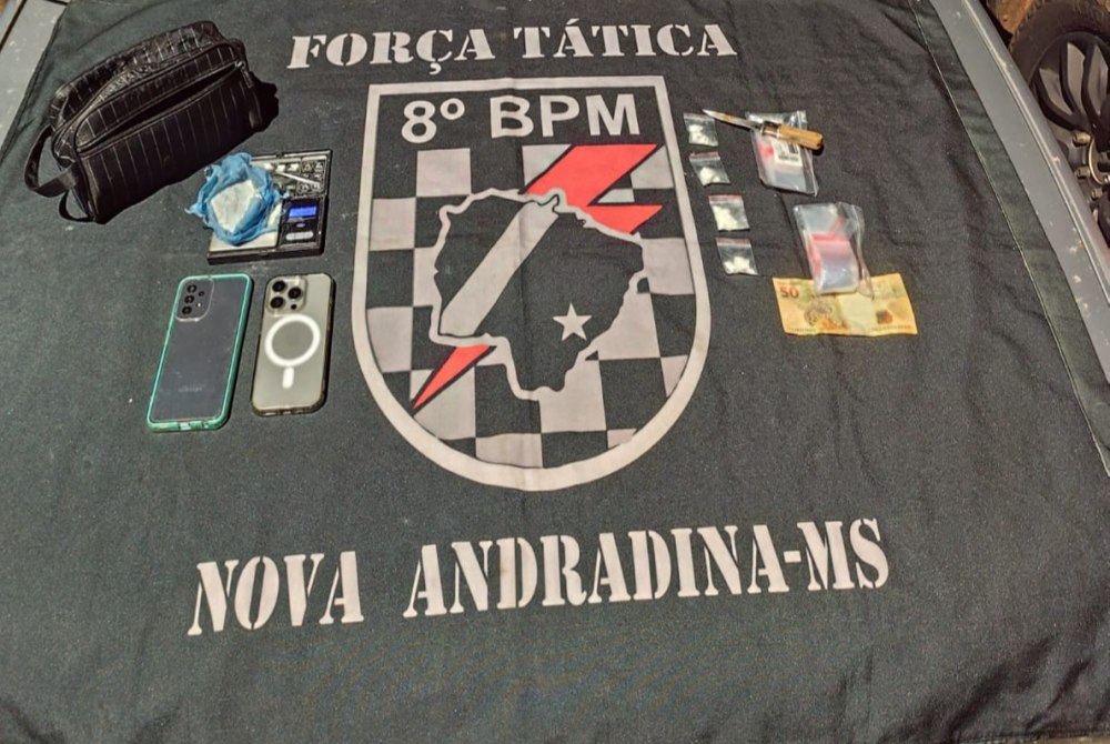 A��o da Pol�cia Militar resulta na apreens�o de coca�na pronta para comercializa��o e condu��o de suspeitos em Ivinhema