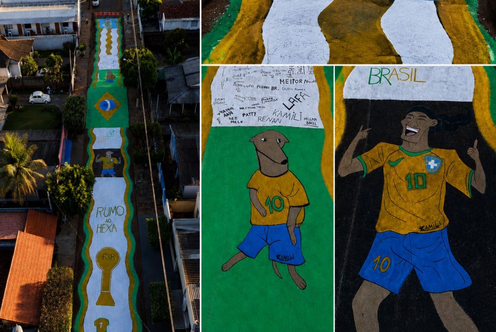 Tradi��o, Cultura e Solidariedade marcam pintura tem�tica da Copa em Bataypor�
