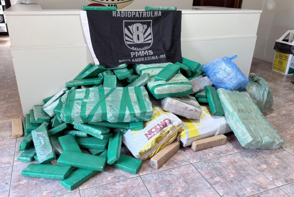 Nova Andradina: Pol�cia Militar apreende mais de 411 kg de drogas ap�s persegui��o e prende suspeito
