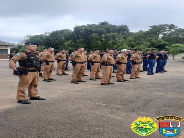 26 BPM REALIZA HOMENAGEM AOS ANIVERSARIANTES E AO POLICIAL DESTAQUE DO MS