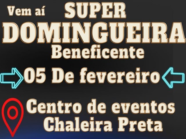 VEM A SUPER DOMINGUEIRA BENEFICENTE EM RESERVA 