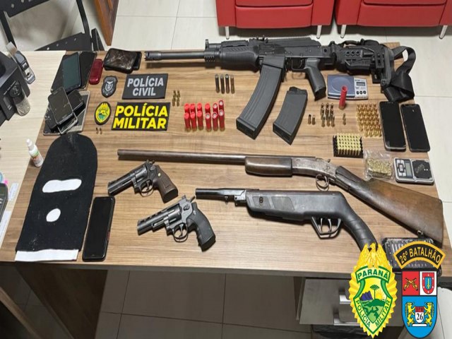 CINCO ARMAS DE FOGO SO APREENDIDAS NA OPERAO DE CUMPRIMENTO DE MANDADOS JUDICIAIS EM ORTIGUEIRA