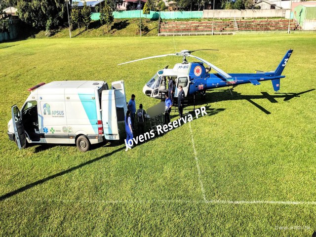 HELICPTERO DO SAMU  ACIONADO PARA REALIZAR A TRANSFERNCIA DE CRIANA EM RESERVA 