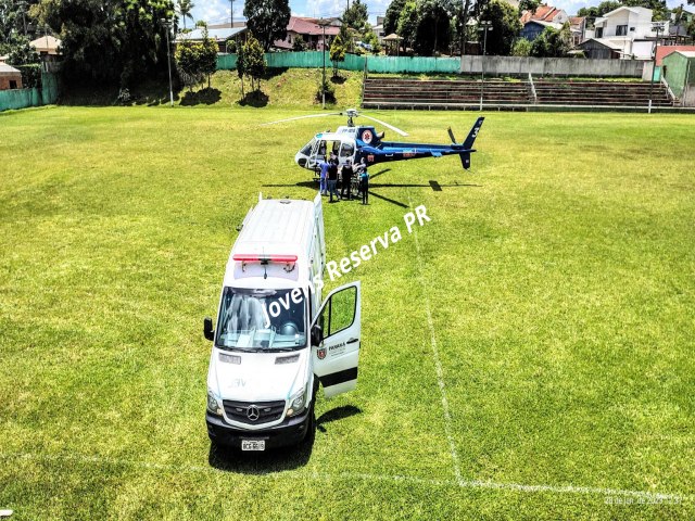 SAMU REALIZA A TERCEIRA TRANSFERNCIA ESTA SEMANA COM APOIO DO HELICPTERO 