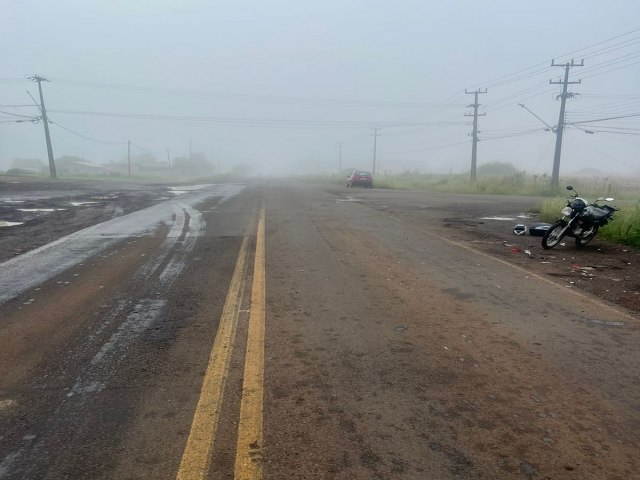 MOTORISTA FOGE APS COLISO COM MOTOCICLETA NA BR 277 NA REGIO DE GUARAPUAVA 