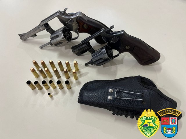 POLCIA MILITAR APREENDE DUAS ARMAS DE FOGO EM TELMACO BORBA. 