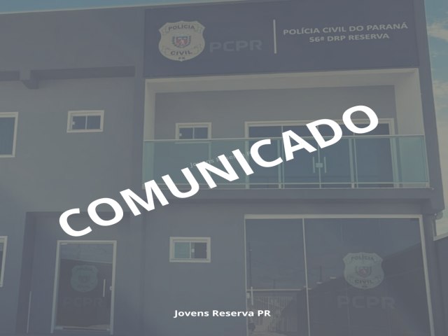 POLCIA CIVIL DE RESERVA EMITE COMUNICADO TRANQUILIZANDO A POPULAO 