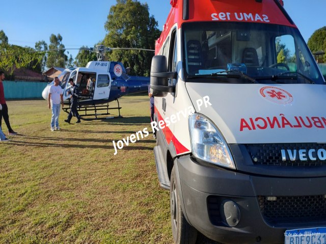 COLISO ENTRE DUAS MOTOCICLETAS DEIXA DOIS GRAVEMENTE FERIDOS EM RESERVA  