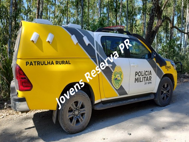 PATRULHA RURAL LOCALIZA NO INTERIOR DE RESERVA VECULO COM ALERTA DE FURTO/ROUBO