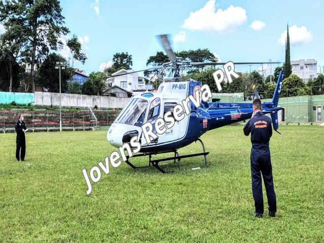 MULHER  TRANSFERIDA PELO HELICPTERO DO SAMU EM RESERVA