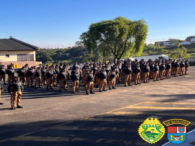 26 BPM REALIZA HOMENAGEM AO CORONEL JOAQUIM ANTNIO DE MORAES SARMENTO, PATRONO DA POLCIA MILITAR DO PARAN. 