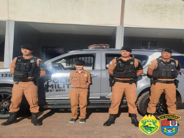 F DA POLCIA MILITAR FEZ VISITA AO 26 BPM EM TELMACO BORBA.