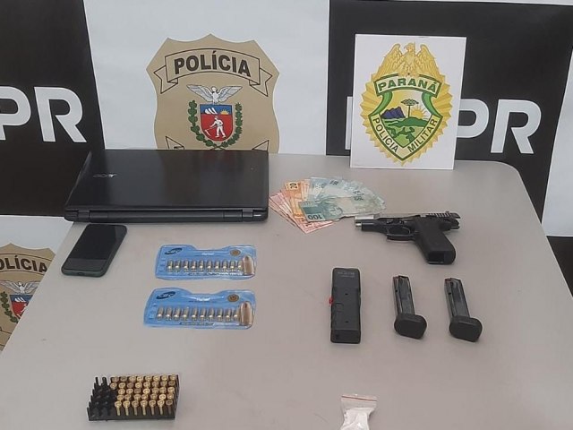 DURANTE CUMPRIMENTO DE MANDADO, POLCIA MILITAR E POLCIA CIVIL APREENDEM ARMA DE FOGO EM ORTIGUEIRA.