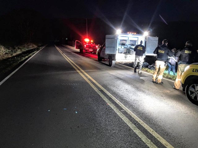 HOMEM MORRE ATROPELADO NA RODOVIA EM CNDIDO DE ABREU 