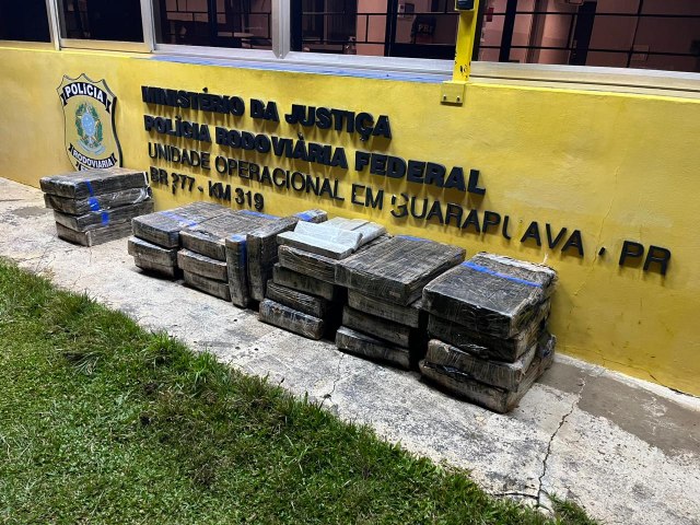 PRF APREENDE 324,16 QUILOS DE MACONHA, EM GUARAPUAVA-PR