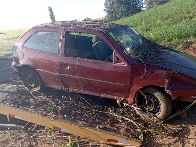 MOTORISTA FICA FERIDO EM ACIDENTE NA RODOVIA PRC-466 EM MANOEL RIBAS (PR)