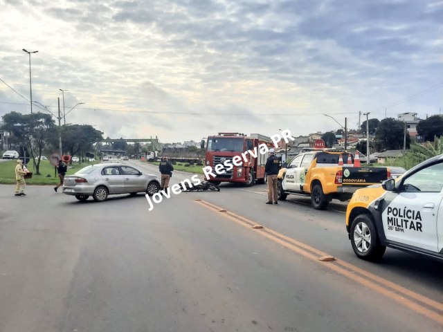 MOTOCICLISTA FICA FERIDO EM ACIDENTE NA PR-160 EM TELMACO BORBA (PR)