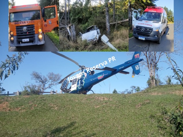 GRAVE ACIDENTE NA SERRA DA LARANJEIRA ENTRE RESERVA E CNDIDO DE ABREU