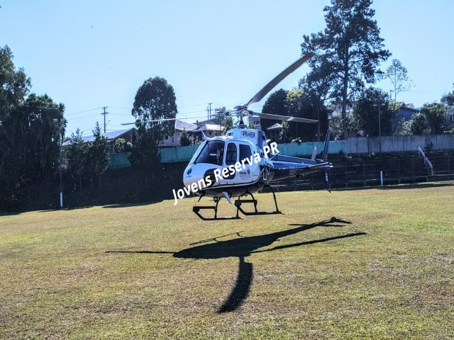 MULHER VTIMA DE AVC  TRANSFERIDA PELO HELICPTERO DO SAMU EM RESERVA