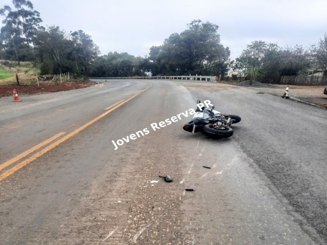 MOTOCICLISTA FICA FERIDO APS QUEDA NA PR-160 EM IMBA (PR)