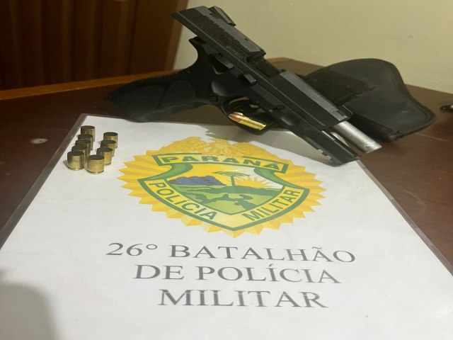 POLCIA MILITAR APREENDE ARMA DE FOGO EM CNDIDO DE ABREU