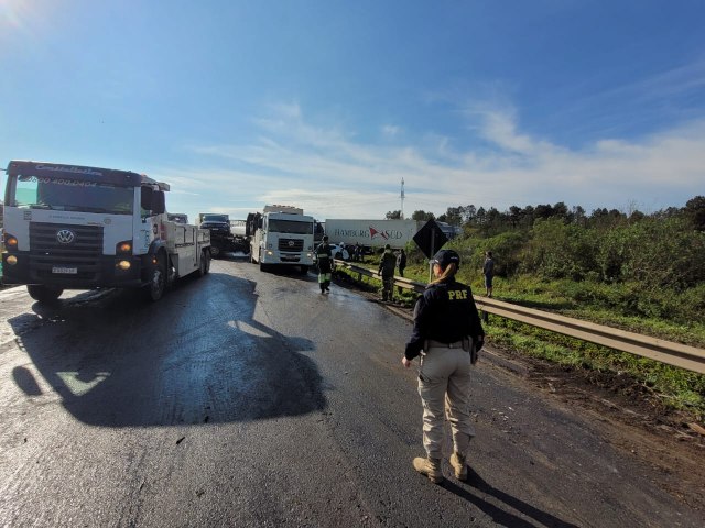 BR-277 SEGUE INTERDITADA NO KM 137 EM BALSA NOVA (PR)