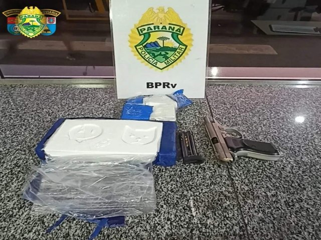 EQUIPE APREENDE COCANA E UM HOMEM  PRESO POR PORTE DE ARMA DE FOGO, EM PITANGA-PR